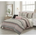 thumbnail image 1 of Nanshing Markus 7 Piece Traditional Damask Comforter Set, Blush, California King, 1 of 7