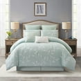 thumbnail image 1 of Nanshing Miranda 8 Piece Floral Comforter Set, Sage, California King', 1 of 7