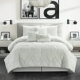 thumbnail image 1 of Nanshing Nubia Microfiber Super Soft 7-Piece Bedding Comforter Set, King, White, 1 of 6