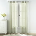 thumbnail image 1 of Nanshing Payton Set of 2 Grommet Sheer Curtain Panels, Sage, 37" x 84", 1 of 5