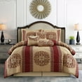 thumbnail image 1 of Nanshing Prince Elegant 7 Piece Medallion Comforter Set California King, 1 of 8