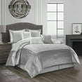 thumbnail image 1 of Nanshing Priscilla 7 Piece Modern Silver Comforter Set Queen, 1 of 5