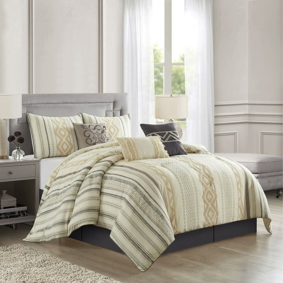 Nanshing Saryana 7 Piece Embroidered Comforter Set Queen