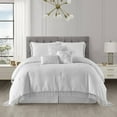 thumbnail image 1 of Nanshing Solenn 7 Piece Bohemian Floral Comforter Set, White, California King, 1 of 7
