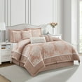 thumbnail image 1 of Nanshing Therese 7 Piece Comforter Set, California King, Blush, 1 of 4