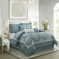 thumbnail image 1 of Nanshing Therese 7 Piece Comforter Set, King, Blue, 1 of 4