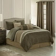 thumbnail image 1 of Nanshing Trinity 9 Piece Modern Geometric Comforter Set, Taupe, Queen, 1 of 4