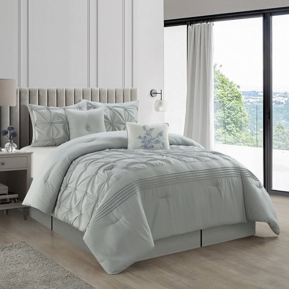Nanshing Vaina 6 Piece Pinch Pleat Comforter Set King
