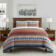thumbnail image 1 of Nanshing Weston 3 Piece Sherpa Comforter Set, Red/Blue, Queen, 1 of 6