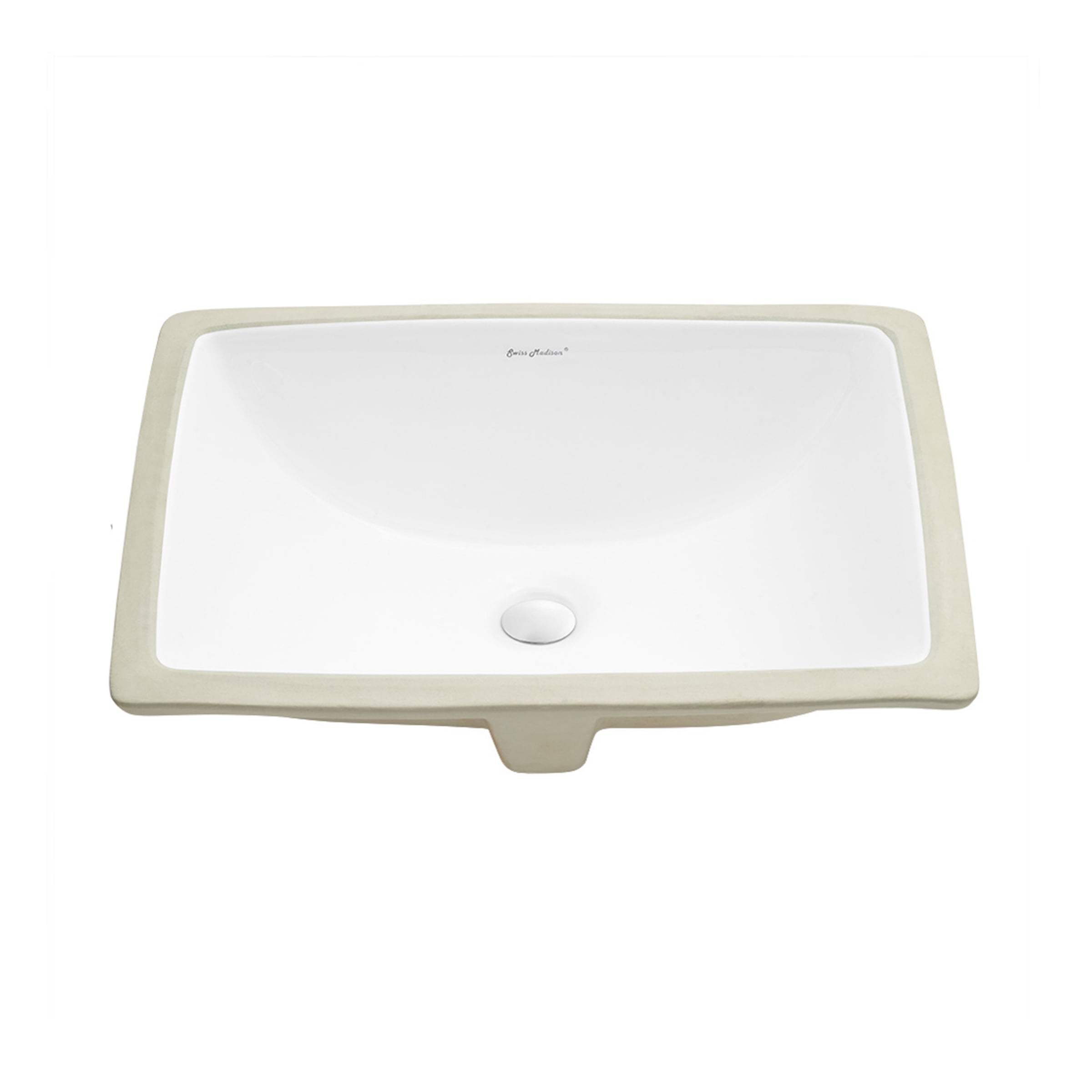 Nantes 18.5" White Ceramic Rectangular Undermount Sink