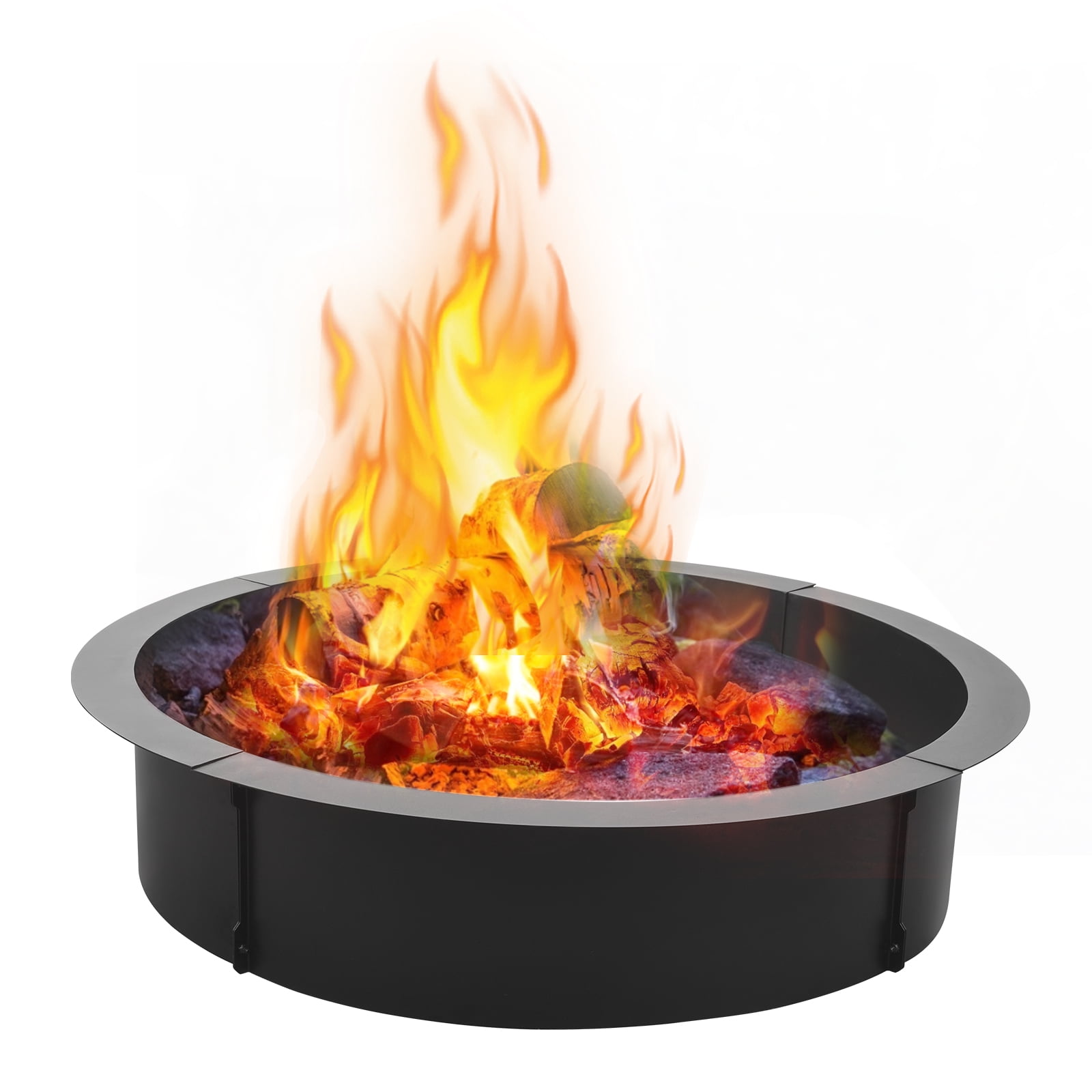 Nantfun Fire Pit Ring, Steel Outdoor Bonfire Fire Ring, 39inch