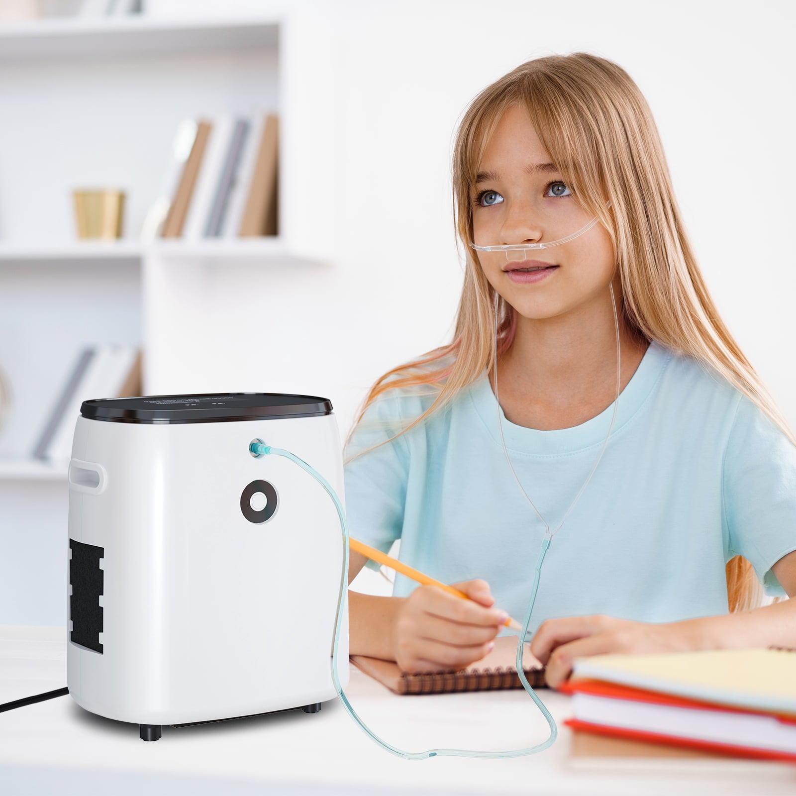 Nantfun Portable Continous Tube Machine Home Use Full Accessories Oxigenio ConcenTRAtor Quiet DesignT31