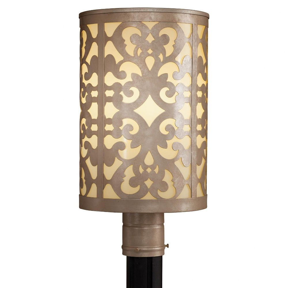 Nanti One-Light Champagne Silver Outdoor Post Mount