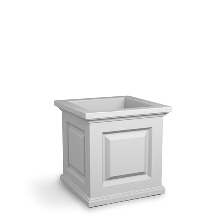 Mayne Nantucket 16" x 16" x 16" Square White Self Watering Plastic Planter