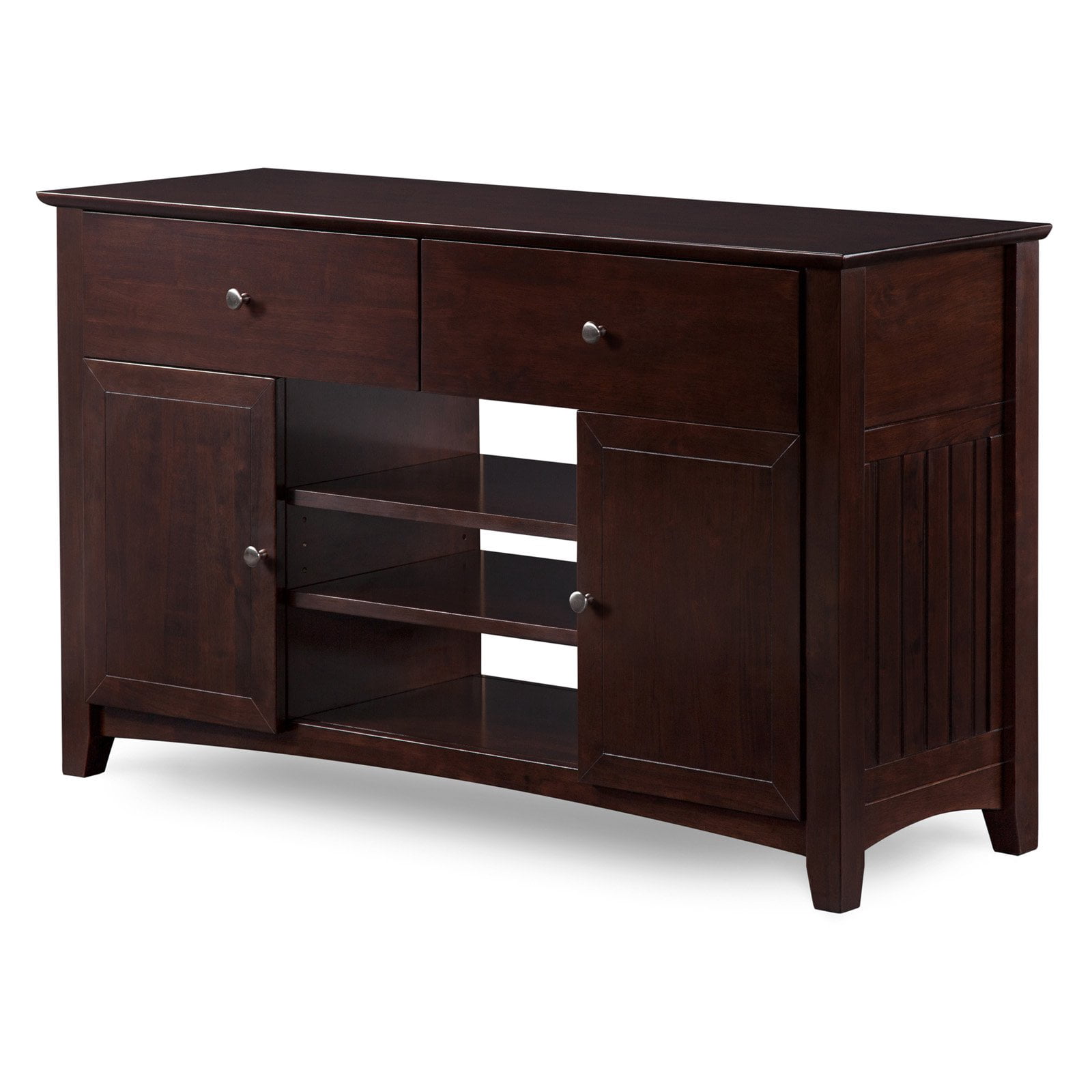 Nantucket 2 Drawer TV Table 30x50 with Adjustable Shelves in Espresso ...