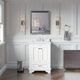 thumbnail image 1 of Nantucket 24" Bathroom Vanity with White Cabinet and Carrara Marble Top, 1 of 5