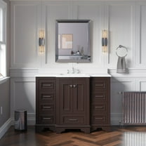 Nantucket 48" Bathroom Vanity with Chocolate Cabinet and Quartz Top