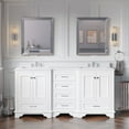 thumbnail image 1 of Nantucket 72" Double Bathroom Vanity with White Cabinet and Quartz Top, 1 of 6