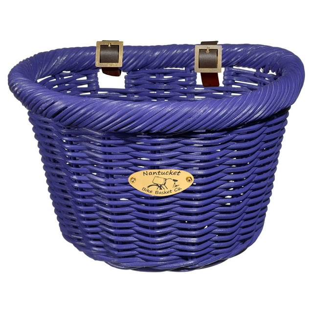 Nantucket Bicycle Basket Co. Cruiser Adult DShape Basket, Purple