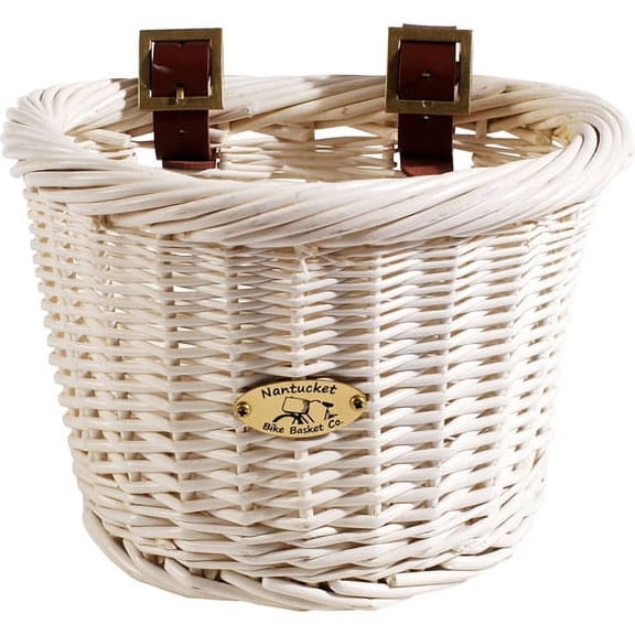 Nantucket Bicycle Basket Co. Cruiser (Child D-Shape, White)