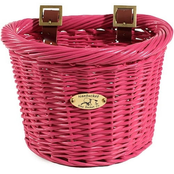 Nantucket Bicycle Basket Co. Gull & Buoy (Child D-Shape, Pink)