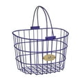 thumbnail image 1 of Nantucket Bicycle Basket Co. Surfside Adult Wire D-Shape Basket, Purple, 1 of 5