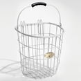 thumbnail image 1 of Nantucket Bicycle Basket Co. Surfside White Rear Pannier Basket w/ Hooks, 1 of 3