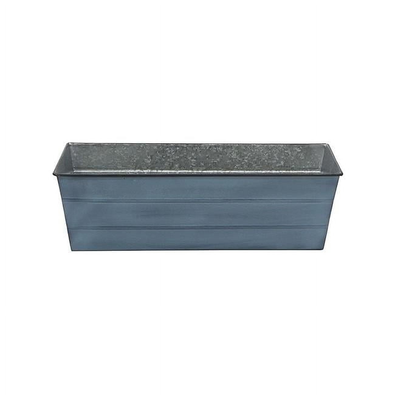 Medium Nantucket Blue Galvanized Steel Flower Box