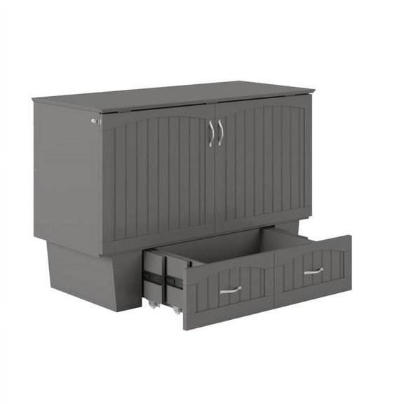 Nantucket Murphy Bed Chest, Gray - Full Size