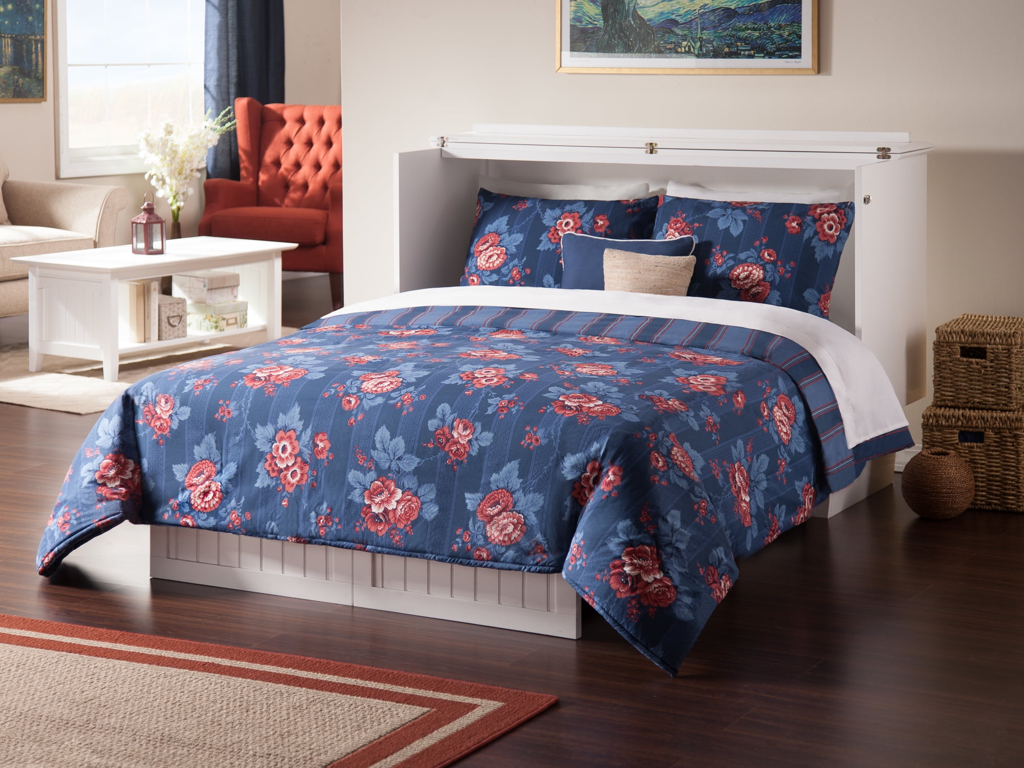 Nantucket Queen Murphy Bed Chest with Storage Drawer