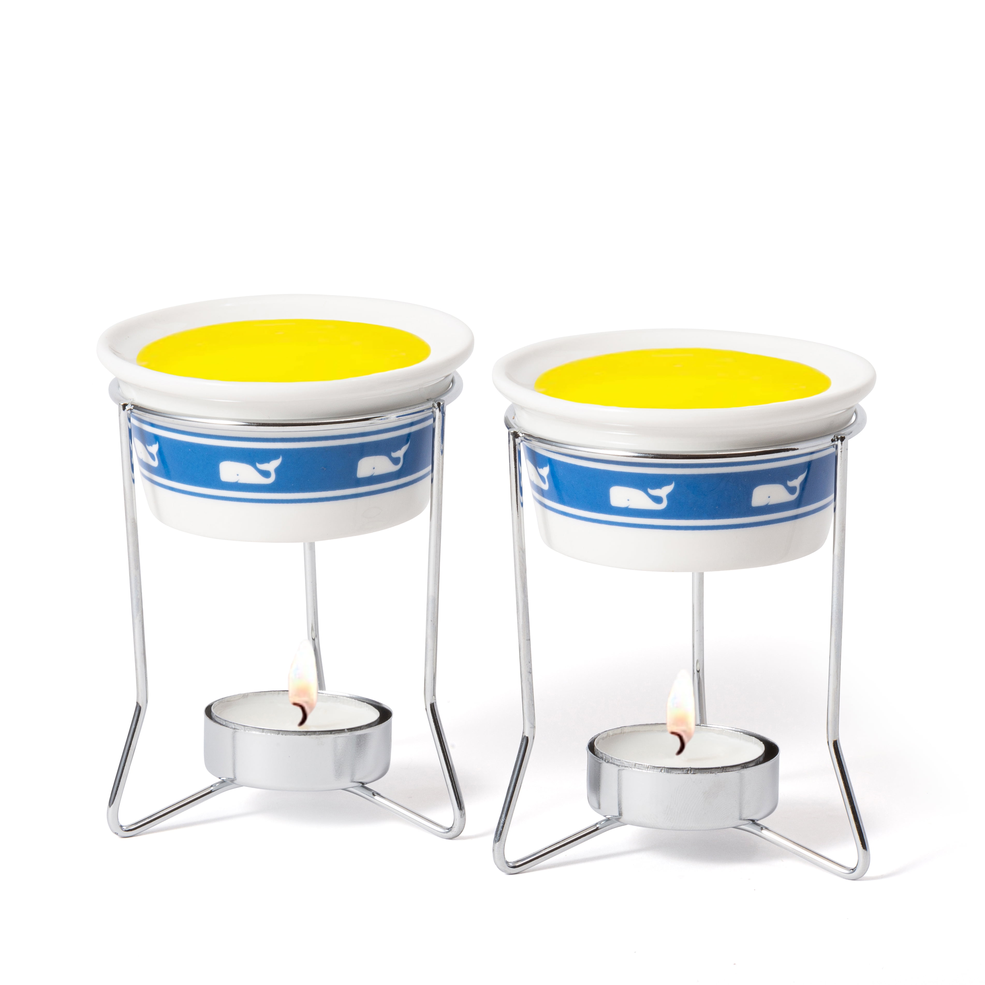 Nantucket Nautical Whale Butter Warmers, Ceramic, Set of 2