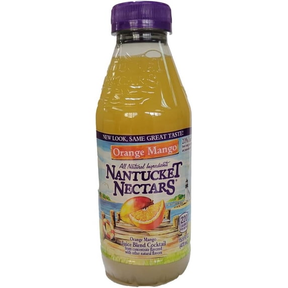 Nantucket Nectars Orange Mango, 15.9 Ounce (Pack Of 12 Plastic Bottles), All Natural Family Pack Bottles