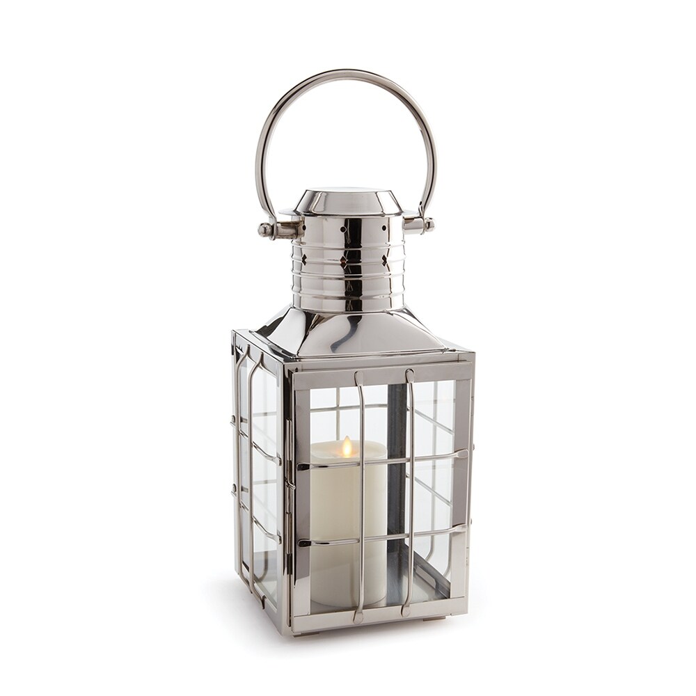 Nantucket Maritime 17.5" Silver Tabletop & Hanging Lantern
