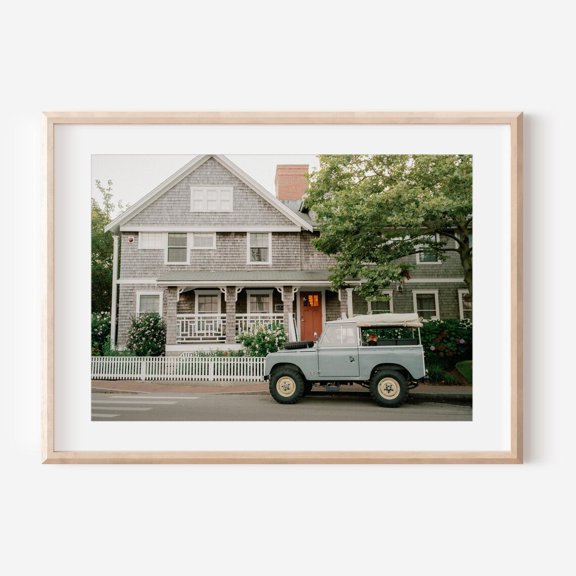 Nantucket Photography Cape Cod Coastal Serenity Wall Art New England Decor Ocean Landscape Print Gift For Beach Lovers Land Rover, Unframed Paper Print
