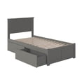 thumbnail image 1 of Nantucket Platform Bed with Flat Panel Foot Board and 2 Urban Bed Drawers, Multiple Sizes, Multiple Colors, 1 of 8