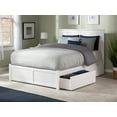 thumbnail image 1 of Nantucket Platform Bed with Flat Panel Foot Board and 2 Urban Bed Drawers, Multiple Sizes, Multiple Colors, 1 of 12