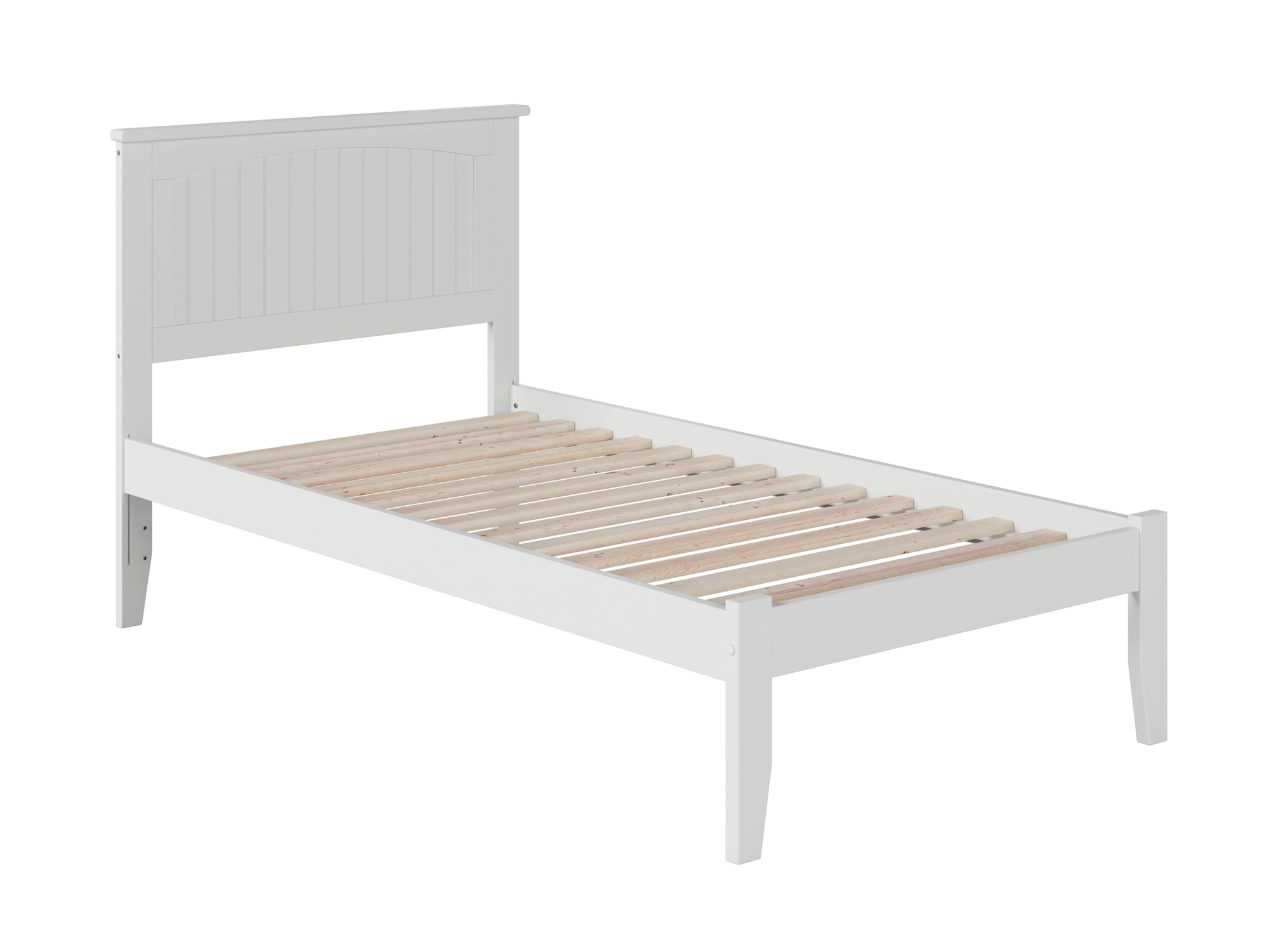 Nantucket Twin Light Wood Frame Bed with Drawer and Slats
