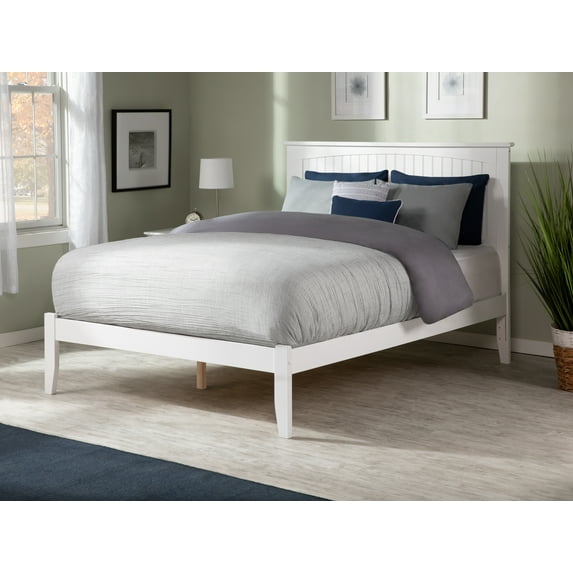 AFI Nantucket King Solid Wood Platform Bed, White