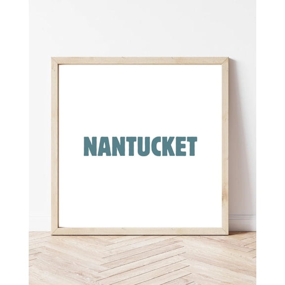 Nantucket Print Blue Wall Arts Beachy Wall Art Kitchen Coastal Granddaughter Beach House Decor Vintage Bedroom Aesthetic