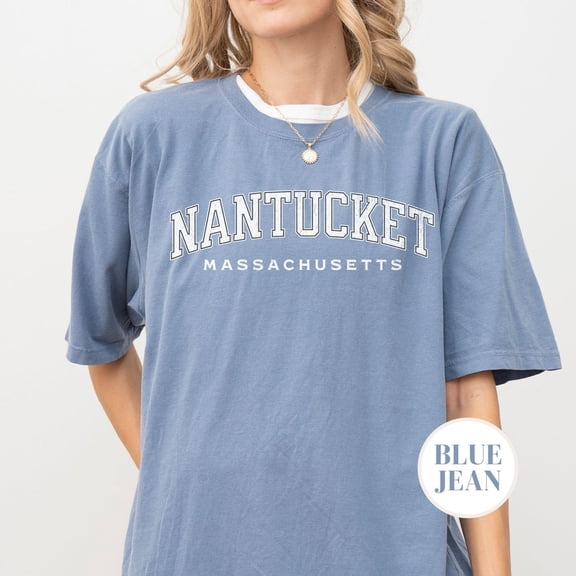 Nantucket Shirt, Massachusetts Vacation Shirt, Nantucket Bachelorette Shirts, Oversized Beach Shirt, New England Summer All Size S-5XL