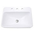 thumbnail image 1 of Nantucket Sinks DI-2317-R8 23 Inch Rectangular Drop-In Ceramic Vanity Sink, 1 of 6
