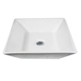 thumbnail image 1 of Nantucket Sinks NSV109 16" White Ceramic Vessel Square Bathroom Sink, 1 of 10