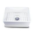 thumbnail image 1 of Nantucket Sinks 24 Inch Fireclay Farmhouse Kitchen Sink T-FCFS24, 1 of 7