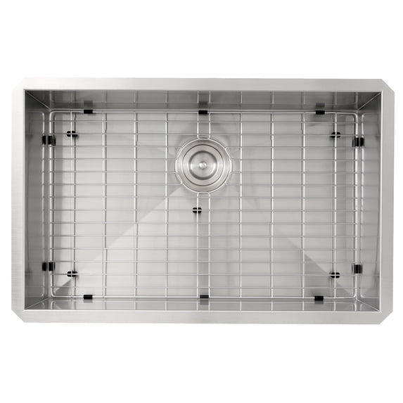 Nantucket Sinks ZR2818-8-16 28" Single Bowl Stainless Steel Kitchen Sink