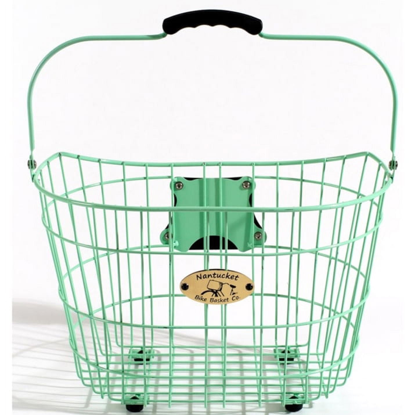 Nantucket Surfside Wide Slat Wire Handlebar Basket with Quick Release