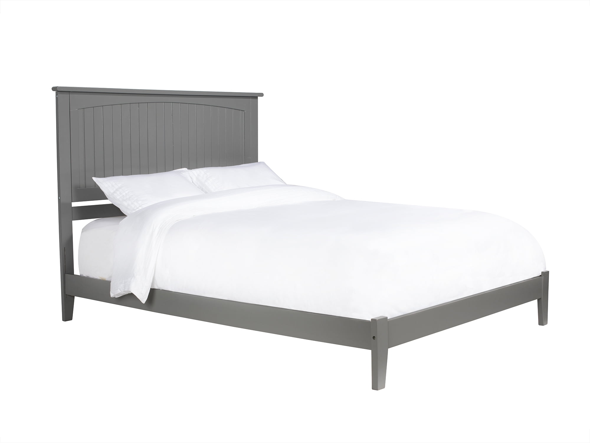 Nantucket Gray Queen Wood Frame Bed with Headboard