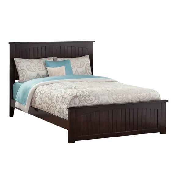 AFI Nantucket Queen Foundation Bed with Matching Footboard, Espresso