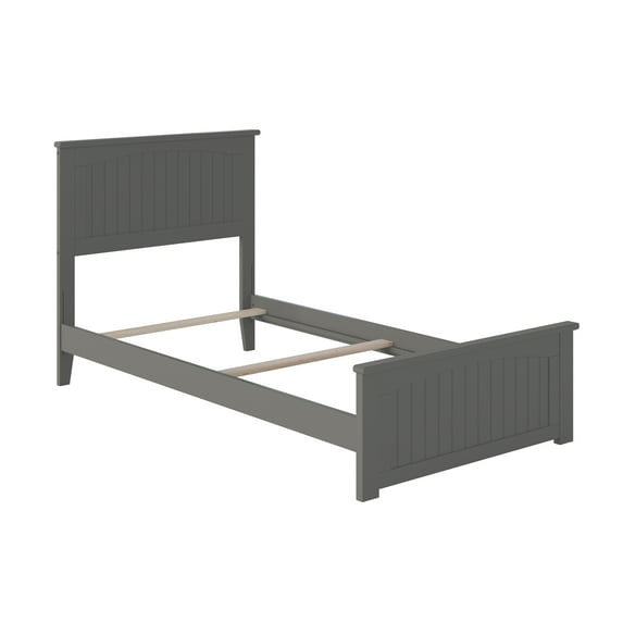 AFI Nantucket Twin XL Foundation Bed with Matching Footboard, Grey