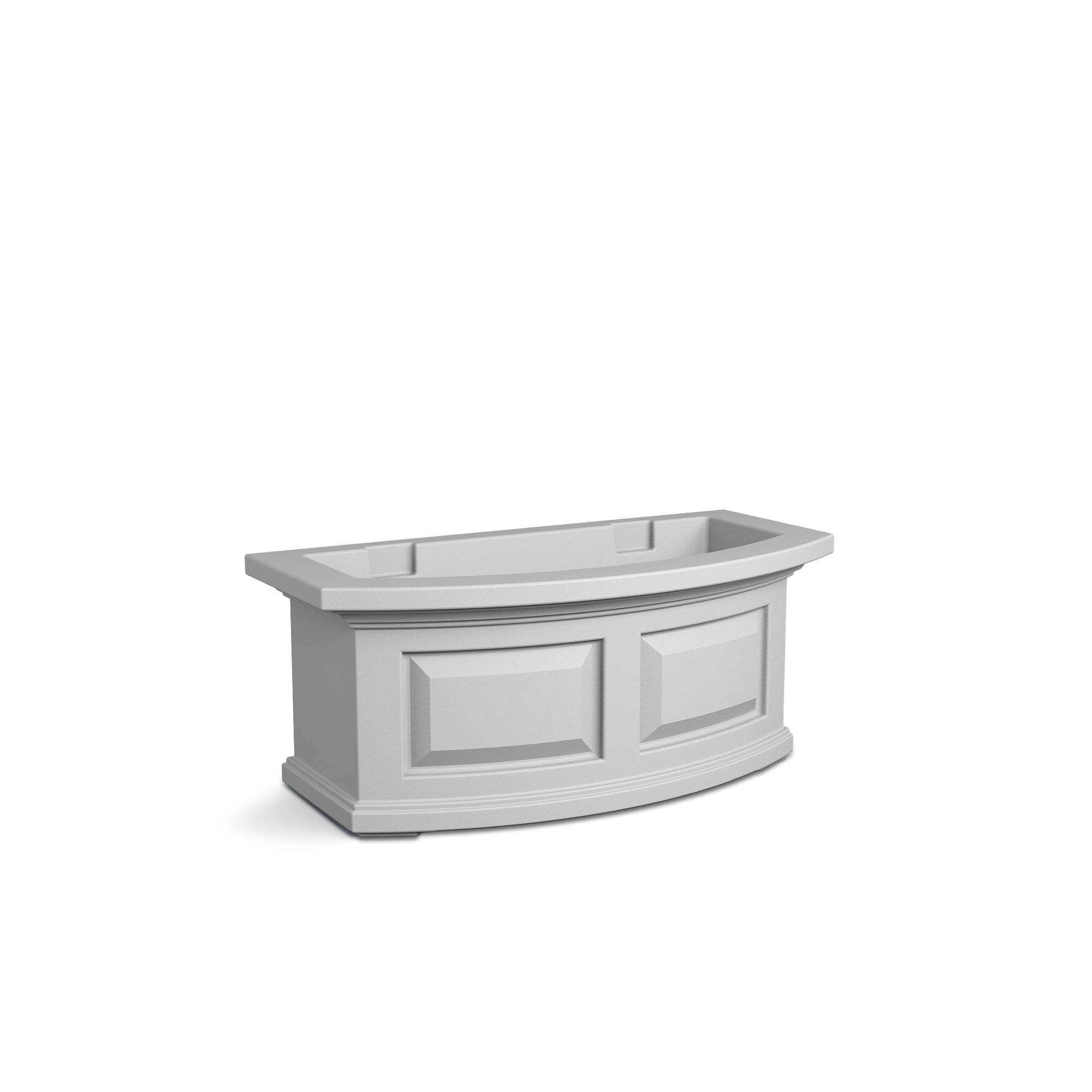 Mayne Nantucket 24" x 12" x 10" Rectangle White Self Watering Plastic Window Box Planter