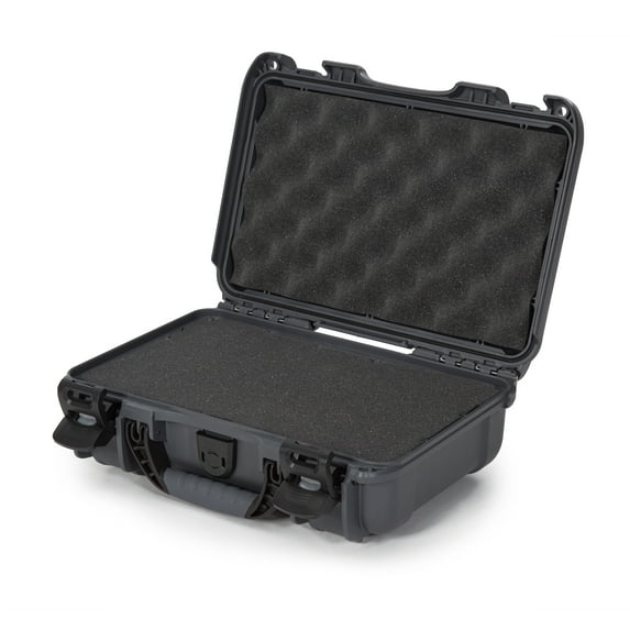 Nanuk 909 Waterproof Professional Pistol/Gun Case, Military Approved with Foam Insert - Graphite